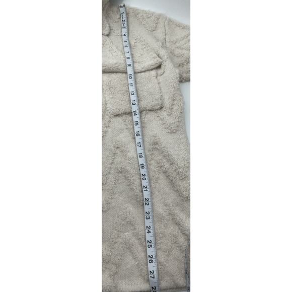 Anthropologie Shirt Jacket Medium Shacket Zig Zag Button Down Oatmeal Color - Picture 10 of 11